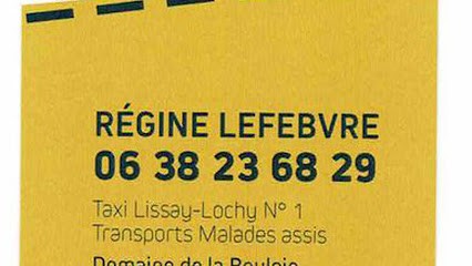 Taxi Régine Lefebvre, Taxi à Venesmes