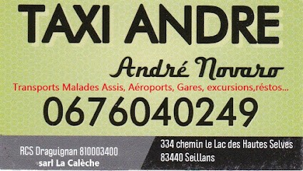 TAXI ANDRE NOVARO, Taxi à Seillans