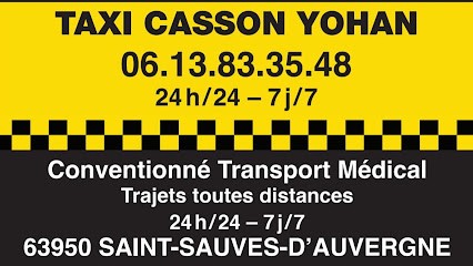 Casson Yohan, Taxi à Saint-Sauves-d'Auvergne